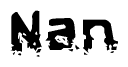 The image contains the word Nan in a stylized font with a static looking effect at the bottom of the words