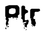 The image contains the word Ptr in a stylized font with a static looking effect at the bottom of the words