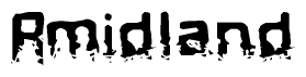 The image contains the word Rmidland in a stylized font with a static looking effect at the bottom of the words