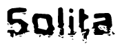 The image contains the word Solita in a stylized font with a static looking effect at the bottom of the words