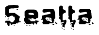 The image contains the word Seatta in a stylized font with a static looking effect at the bottom of the words