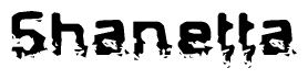 The image contains the word Shanetta in a stylized font with a static looking effect at the bottom of the words
