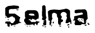 The image contains the word Selma in a stylized font with a static looking effect at the bottom of the words