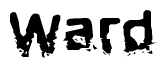 The image contains the word Ward in a stylized font with a static looking effect at the bottom of the words