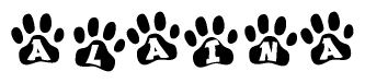 Animal Paw Prints with Alaina Lettering