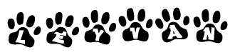 Animal Paw Prints with Leyvan Lettering