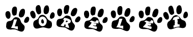 Animal Paw Prints with Lorelei Lettering