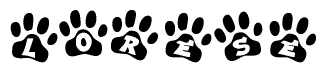 Animal Paw Prints with Lorese Lettering