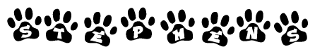 Animal Paw Prints with Stephens Lettering
