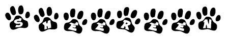 Animal Paw Prints with Sheereen Lettering