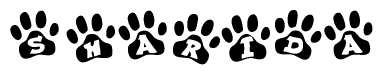 Animal Paw Prints with Sharida Lettering