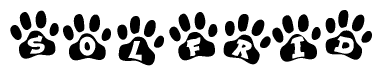 Animal Paw Prints with Solfrid Lettering