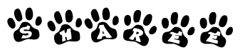 Animal Paw Prints with Sharee Lettering