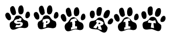 Animal Paw Prints with Spirit Lettering