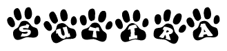 Animal Paw Prints with Sutira Lettering