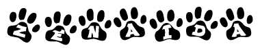 Animal Paw Prints Spelling Zenaida