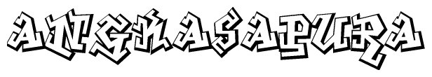 The clipart image features a stylized text in a graffiti font that reads Angkasapura.