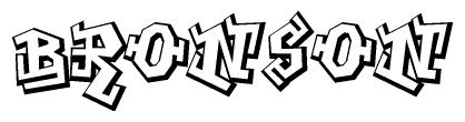 The clipart image features a stylized text in a graffiti font that reads Bronson.