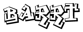 The clipart image features a stylized text in a graffiti font that reads Barrt.
