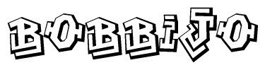 The clipart image features a stylized text in a graffiti font that reads Bobbijo.