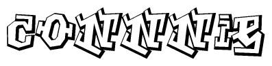 The clipart image features a stylized text in a graffiti font that reads Connnie.