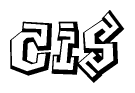 The clipart image features a stylized text in a graffiti font that reads Cis.