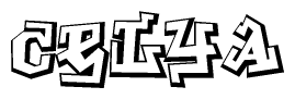 The clipart image features a stylized text in a graffiti font that reads Celya.