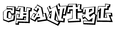 The clipart image features a stylized text in a graffiti font that reads Chantel.