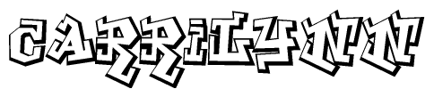 The clipart image features a stylized text in a graffiti font that reads Carrilynn.