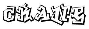 The clipart image depicts the word Ckane in a style reminiscent of graffiti. The letters are drawn in a bold, block-like script with sharp angles and a three-dimensional appearance.