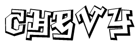 The clipart image features a stylized text in a graffiti font that reads Chevy.