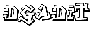 The clipart image features a stylized text in a graffiti font that reads Dgadit.