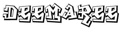 The clipart image features a stylized text in a graffiti font that reads Deemaree.