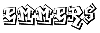 The clipart image features a stylized text in a graffiti font that reads Emmers.