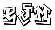 The clipart image features a stylized text in a graffiti font that reads Ejm.