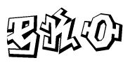 The clipart image features a stylized text in a graffiti font that reads Eko.