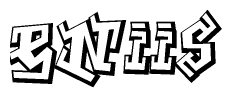 The clipart image features a stylized text in a graffiti font that reads Eniis.