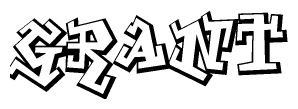 The clipart image features a stylized text in a graffiti font that reads Grant.