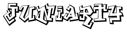 The clipart image features a stylized text in a graffiti font that reads Juniarty.