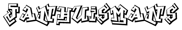 The clipart image features a stylized text in a graffiti font that reads Janhuismans.