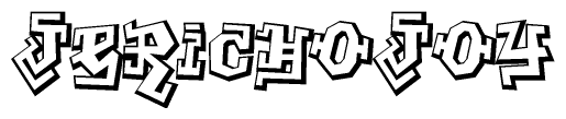 The clipart image features a stylized text in a graffiti font that reads Jerichojoy.