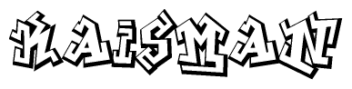 The clipart image features a stylized text in a graffiti font that reads Kaisman.