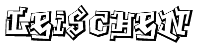 The clipart image features a stylized text in a graffiti font that reads Leischen.
