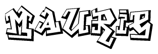 The clipart image features a stylized text in a graffiti font that reads Maurie.