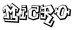 The clipart image features a stylized text in a graffiti font that reads Micro.
