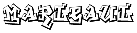 The clipart image features a stylized text in a graffiti font that reads Marleaul.