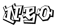 The clipart image features a stylized text in a graffiti font that reads Neo.