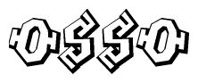 The clipart image features a stylized text in a graffiti font that reads Osso.