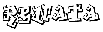 The clipart image features a stylized text in a graffiti font that reads Renata.