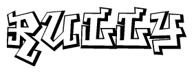The clipart image features a stylized text in a graffiti font that reads Rully.